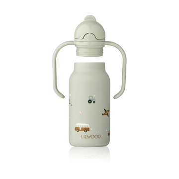 Kimmie vandflaske 25 cl - Vehicles-Dove blue - Liewood