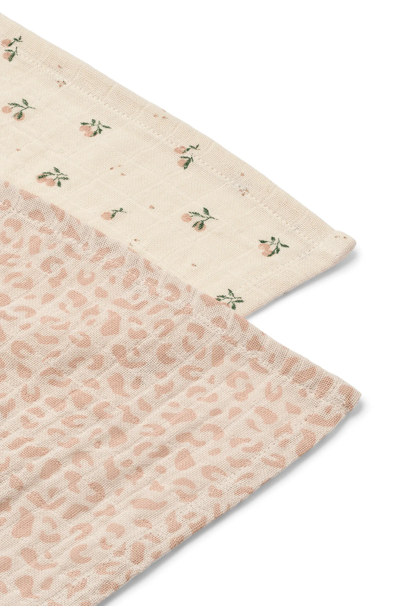 Lewis muslin tæppe 2-pack 65x65 cm, Mini leo-Mini peach mix Liewood