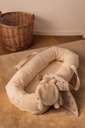 Lewis muslin tæppe 2-pack 65x65 cm - Mini whale-Sandy - Liewood