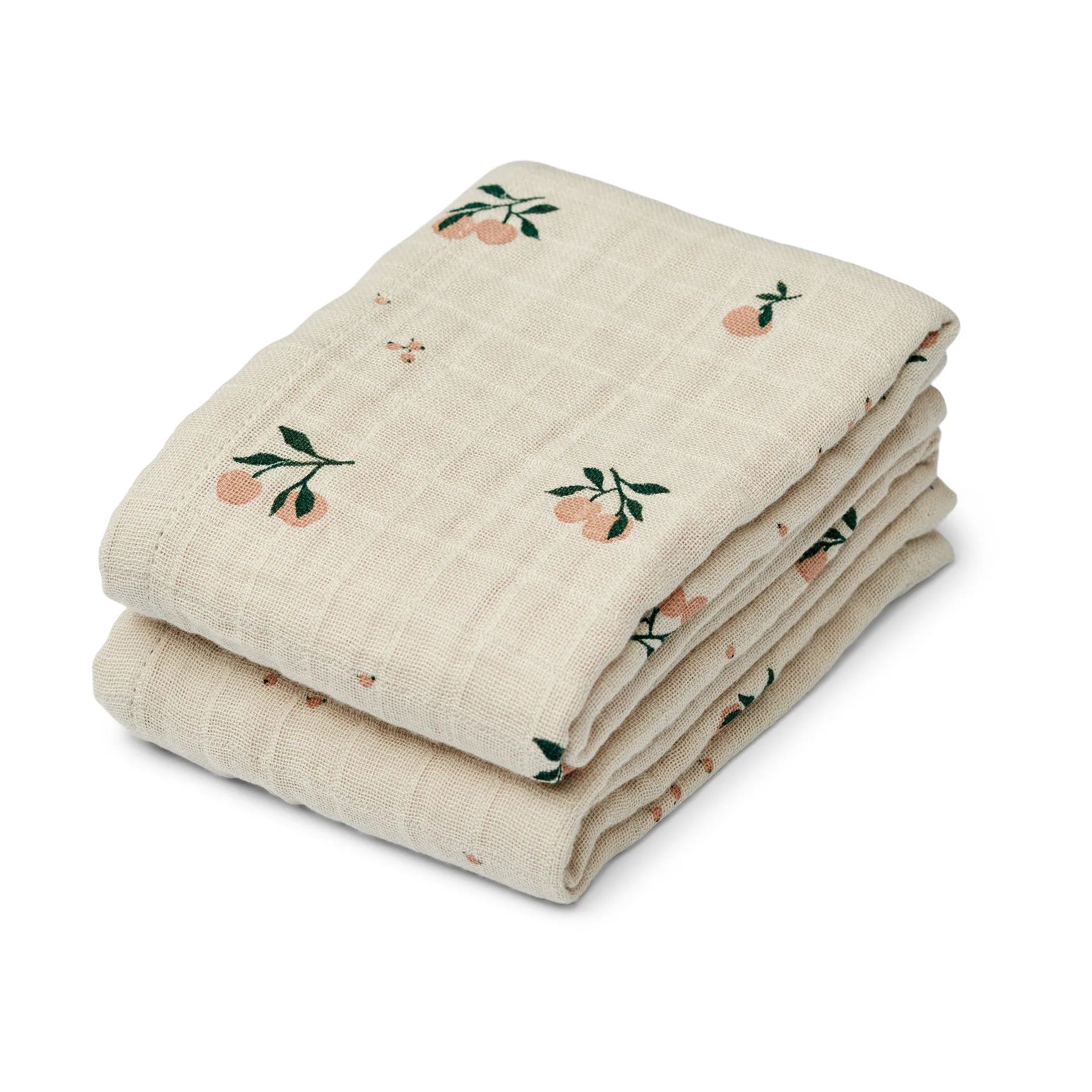 Lewis muslin tæppe 2-pack 65x65 cm, Peach-Sea shell mix Liewood