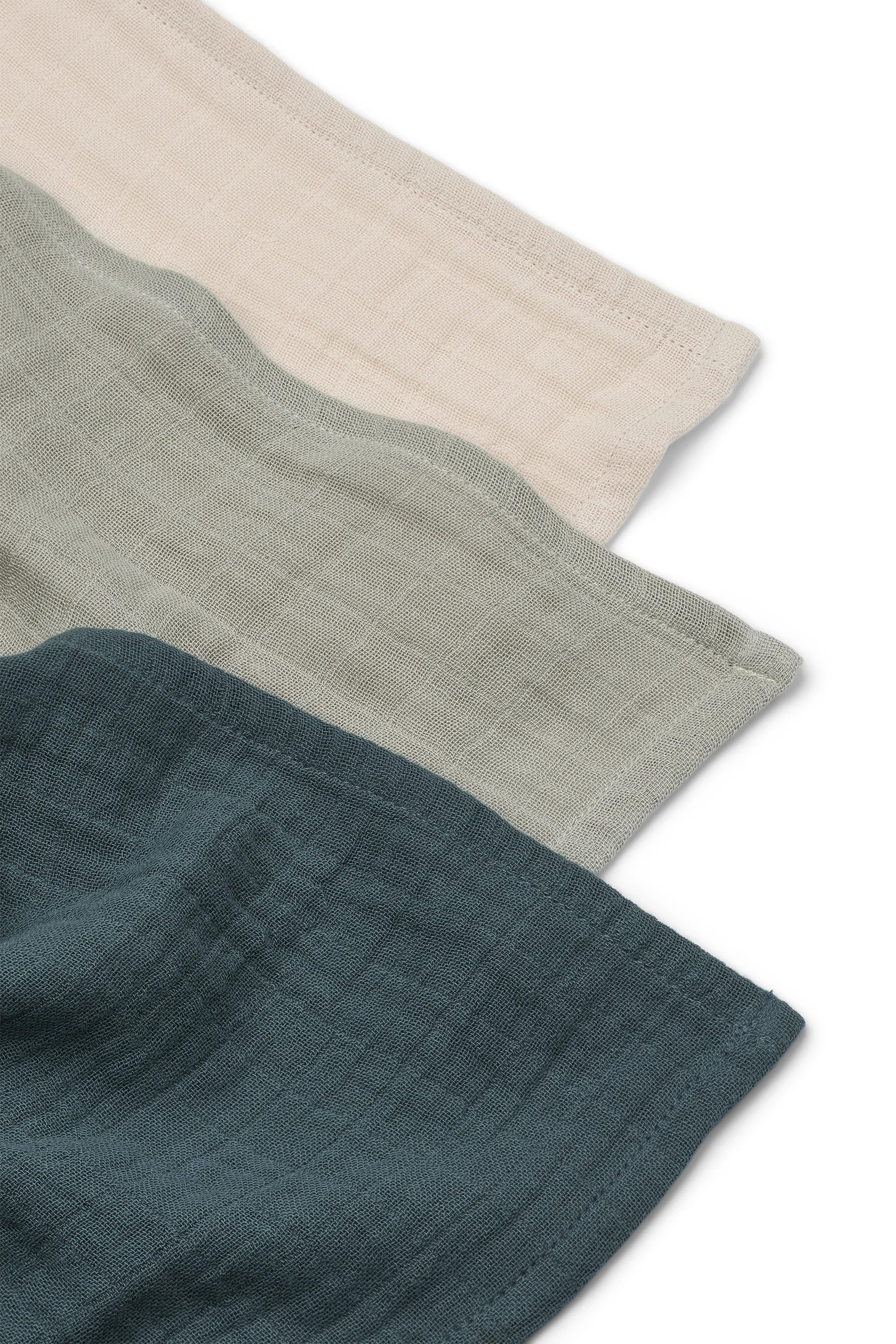 Lewis muslin tæppe 3 dele 65x65 cm, Dove blue mix Liewood