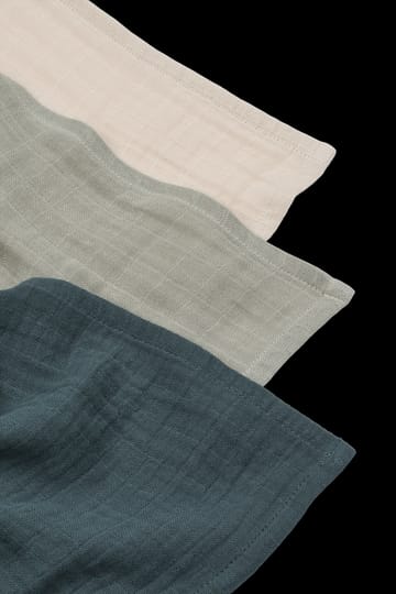 Lewis muslin tæppe 3 dele 65x65 cm - Dove blue mix - Liewood