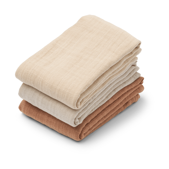 Lewis muslin tæppe 3 dele 65x65 cm - Tuscany rose mix - Liewood