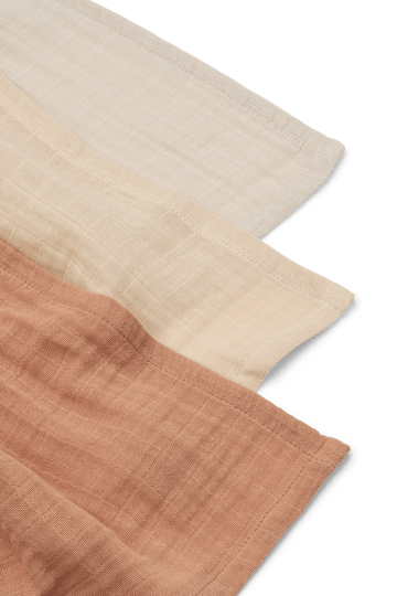 Lewis muslin tæppe 3 dele 65x65 cm - Tuscany rose mix - Liewood