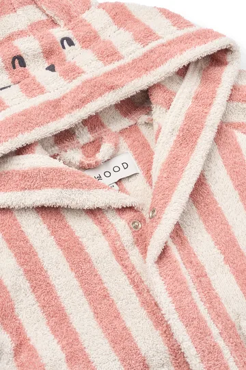 Lily badekåbe coral blush creme de la creme stripe - 1-2 år - Liewood