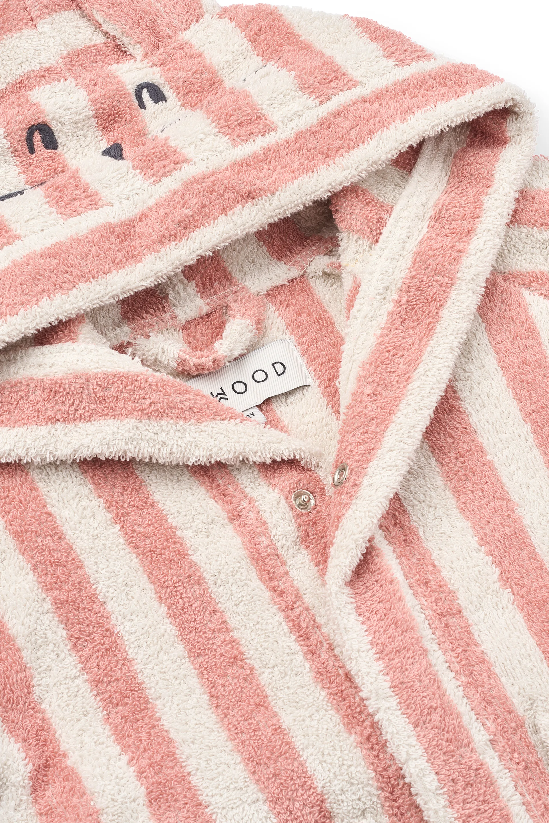 Lily badekåbe coral blush creme de la creme stripe, 7-8 år Liewood