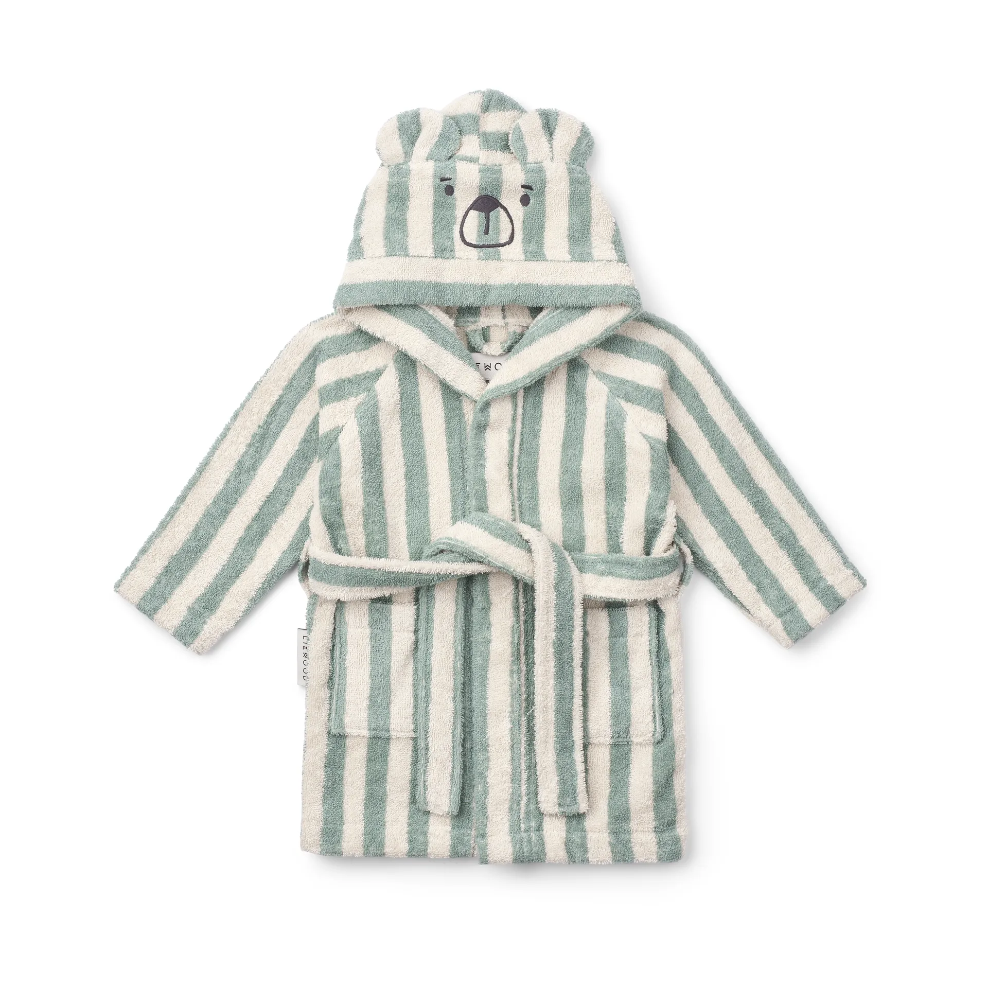 Lily badekåbe peppermint creme de la creme stripe, 1-2 år Liewood