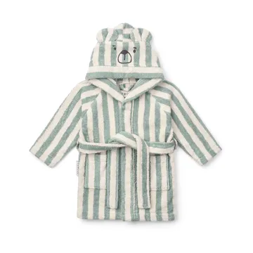 Lily badekåbe peppermint creme de la creme stripe - 7-8 år - Liewood