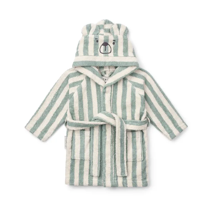 Lily badekåbe peppermint creme de la creme stripe - 7-8 år - Liewood