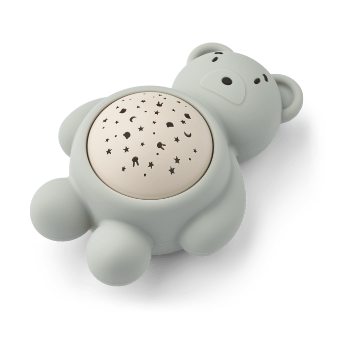 Manuel bear natlampe med projektor og lyd - Dove blue - Liewood
