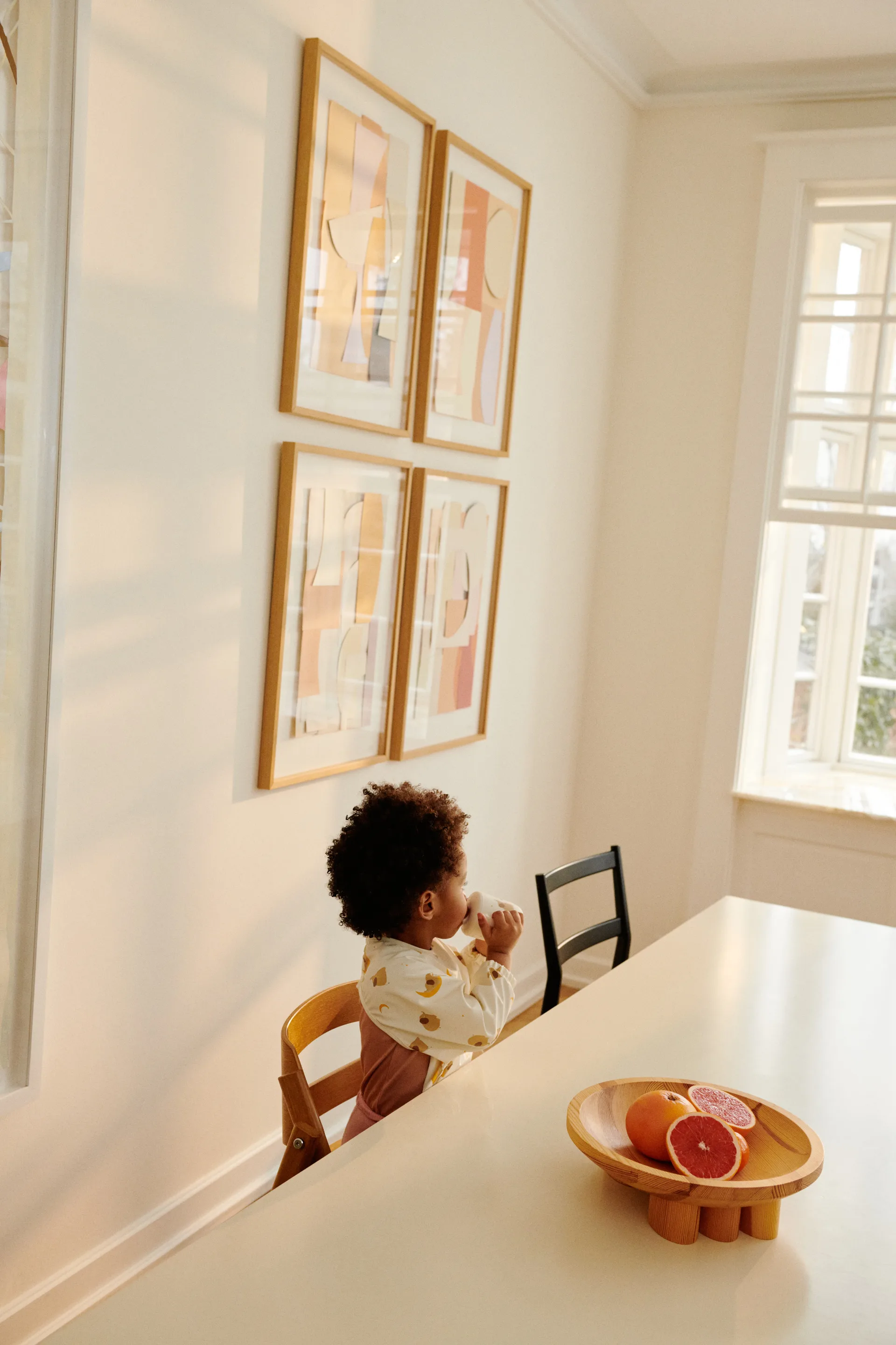 Merle hagesmæk med ærme, Elephant-Creme de la creme Liewood