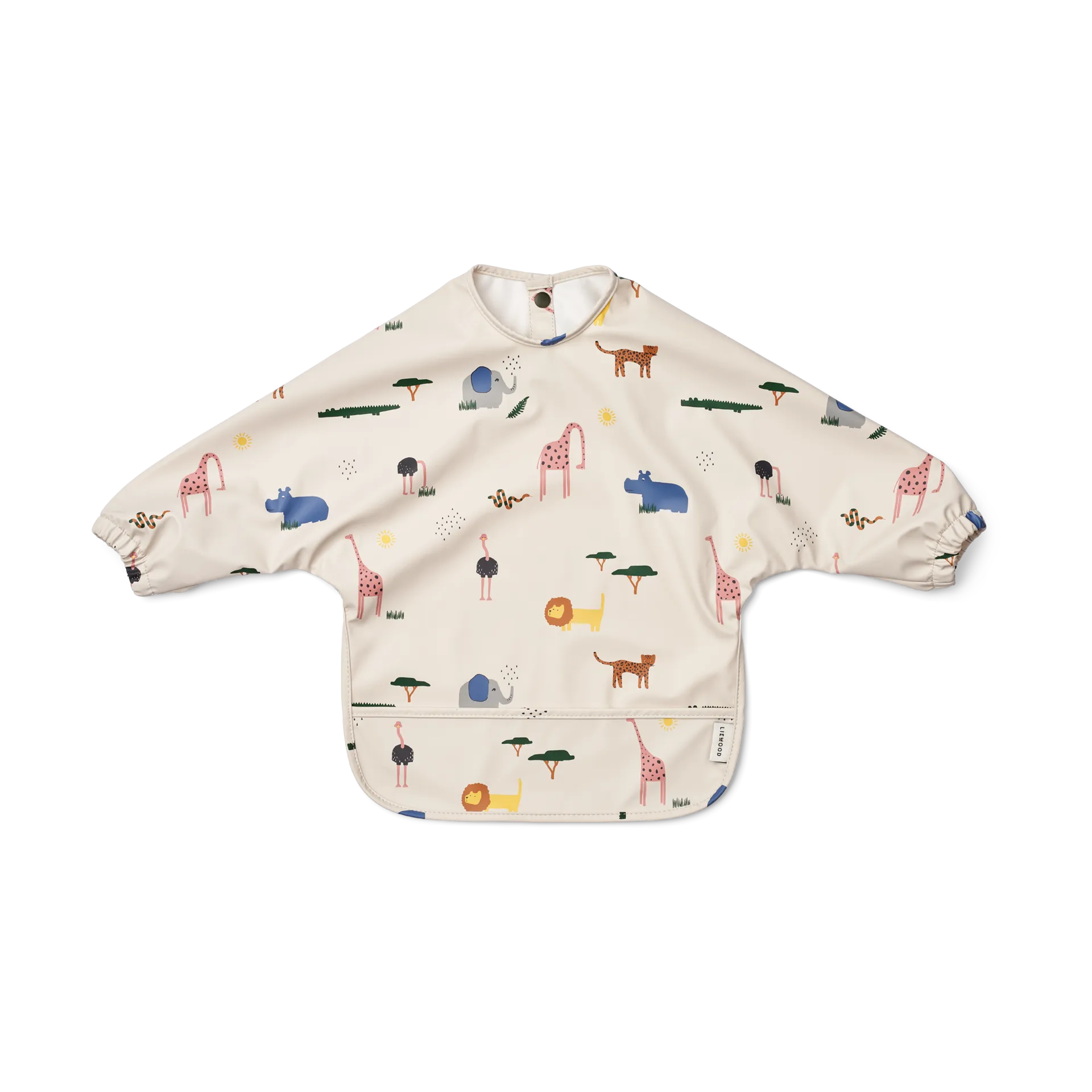 Merle hagesmæk med ærme, Safari sandy mix Liewood