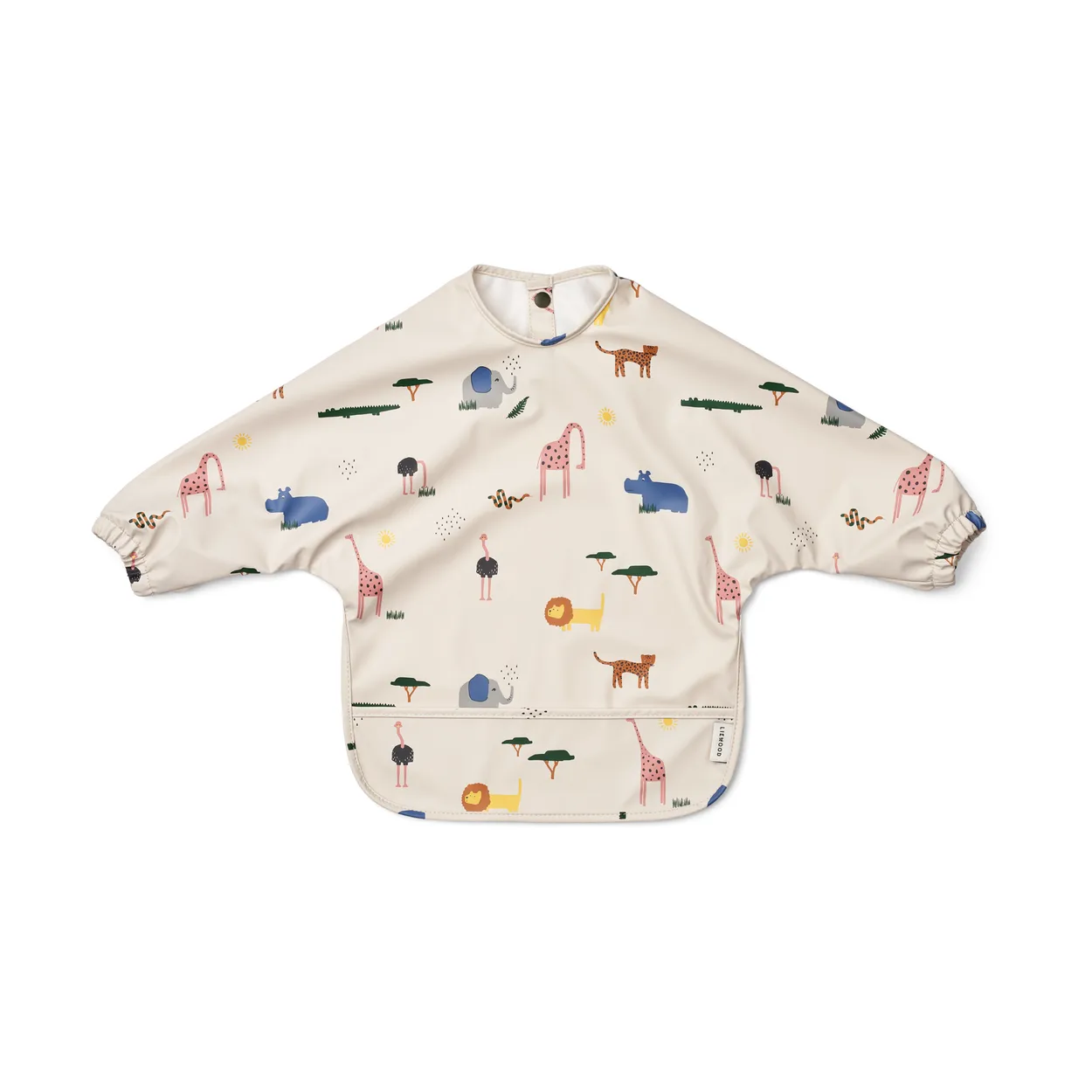 Liewood Merle hagesmæk med ærme Safari sandy mix