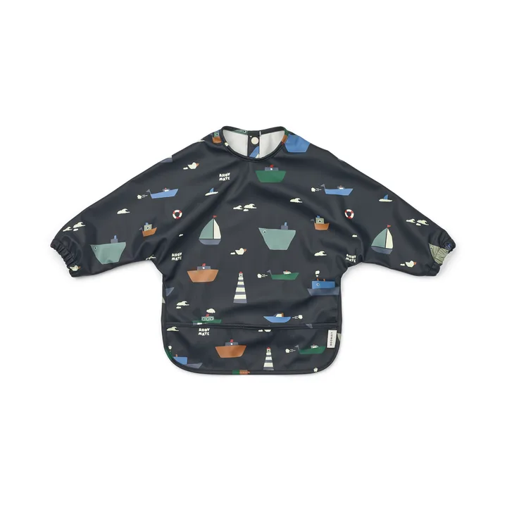 Merle hagesmæk med ærme - Sailing-classic navy - Liewood