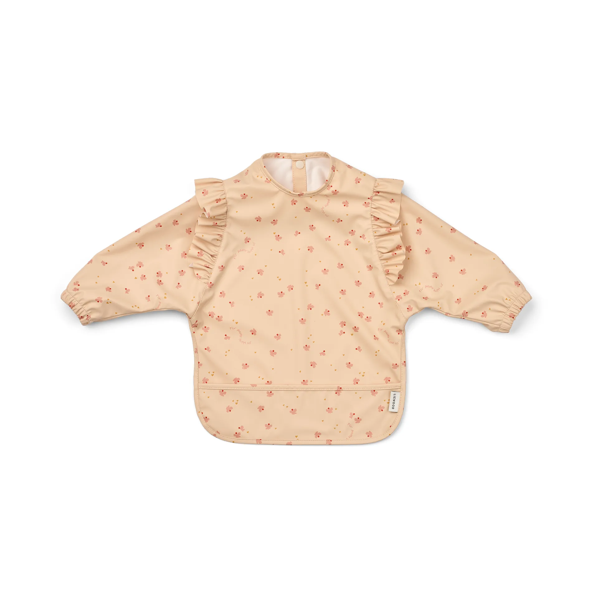 Merle ruffle hagesmæk med ærme, Mini Butterfly-apple blossom Liewood