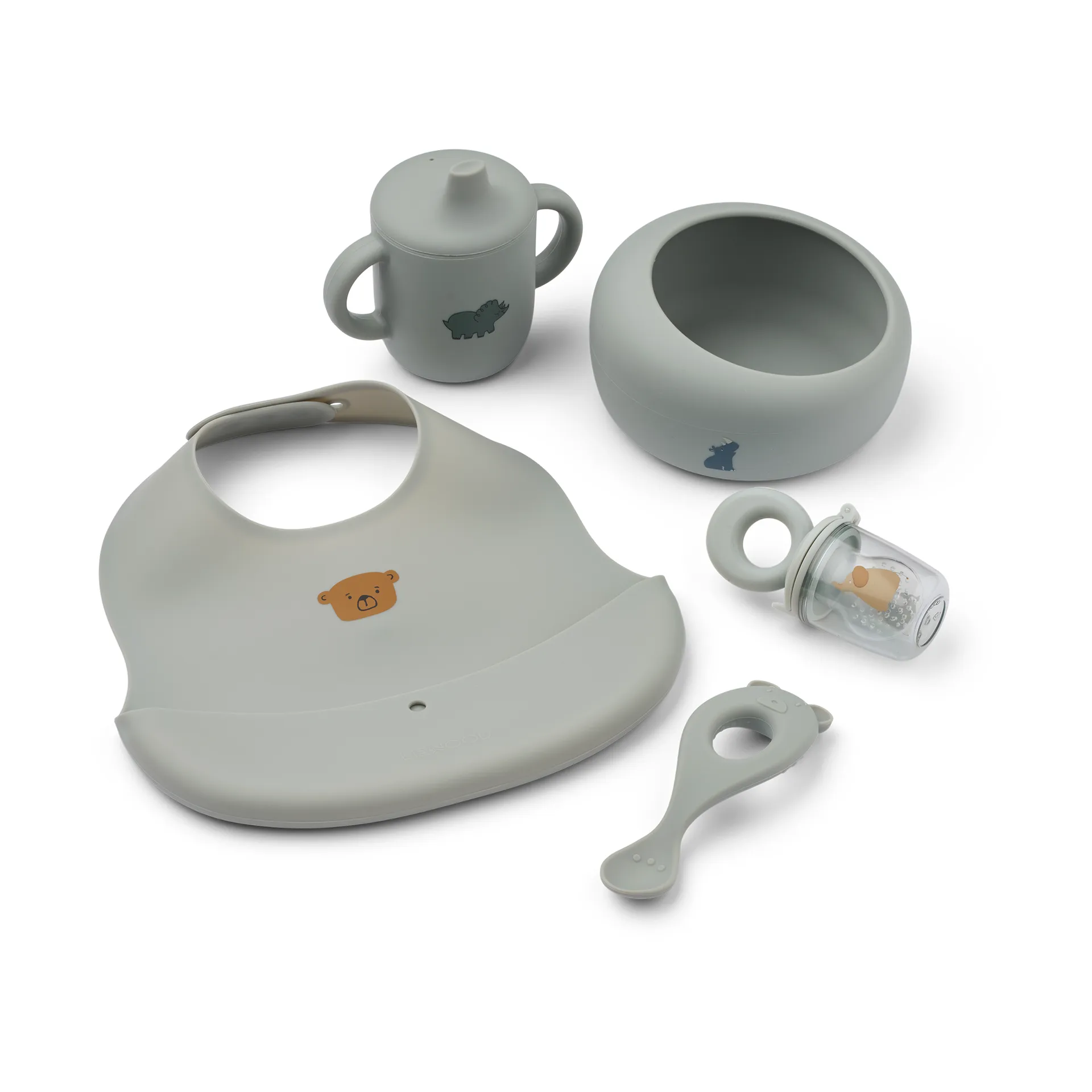 Mileah baby mealtime servicesæt, Dove blue Liewood