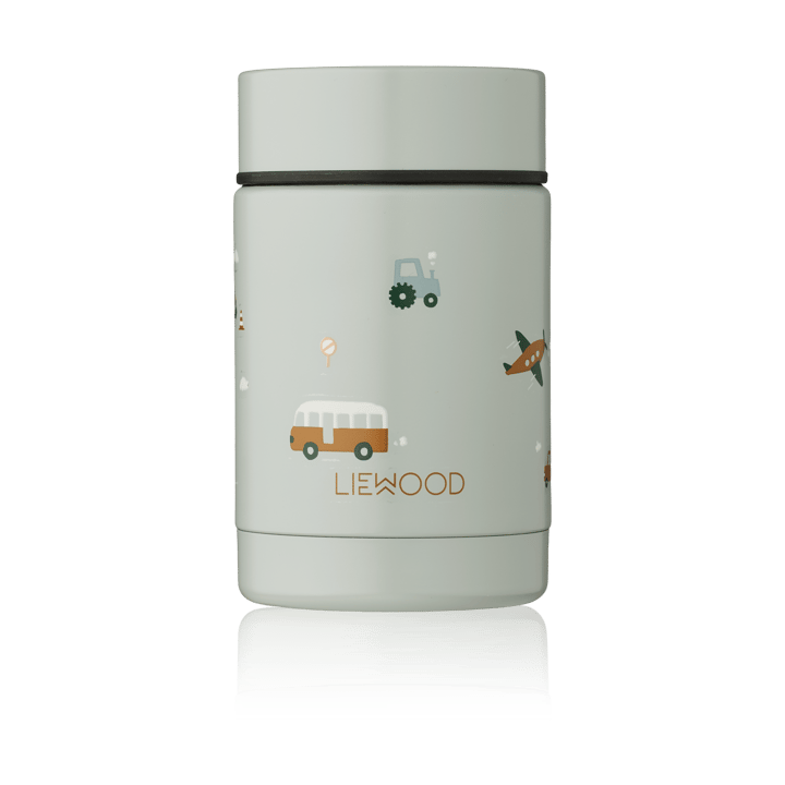 Nadja termobeholder 0,25 L - Vehicles-dove blue mix - Liewood