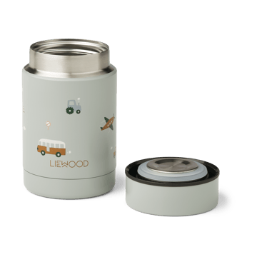 Nadja termobeholder 0,25 L - Vehicles-dove blue mix - Liewood
