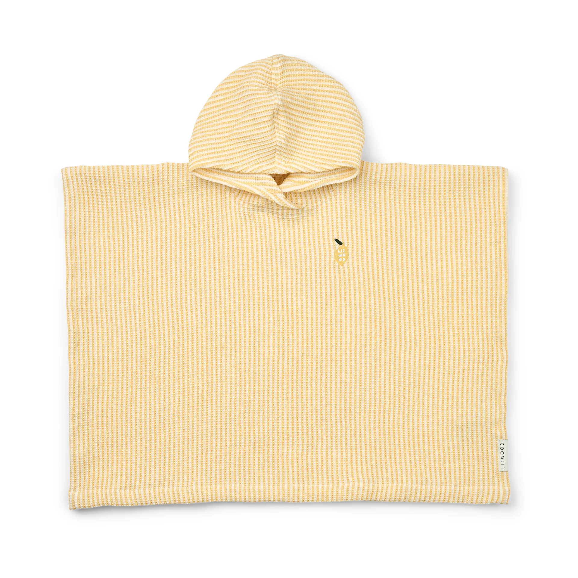 Paco badeponcho lemon yellow creme de la creme stripe, 5-6 år Liewood