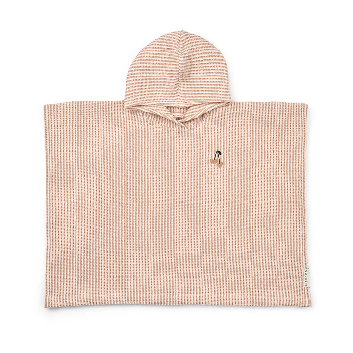 Paco badeponcho tuscany rose creme de la creme stripe - 5-6 år - Liewood