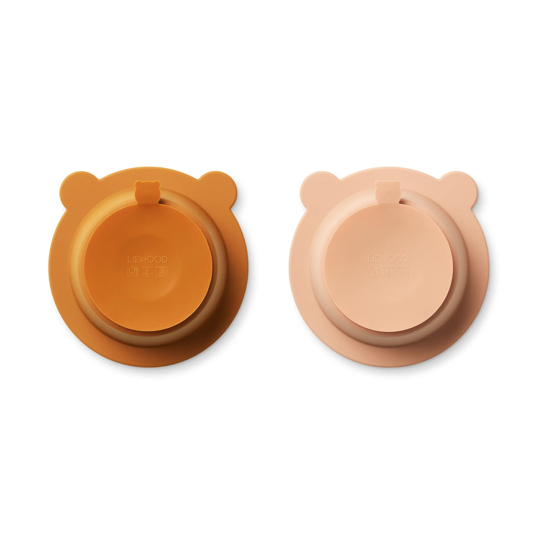 Peony skål med sugekop Ø16 cm 2 dele, Mustard-tuscany rose mix Liewood