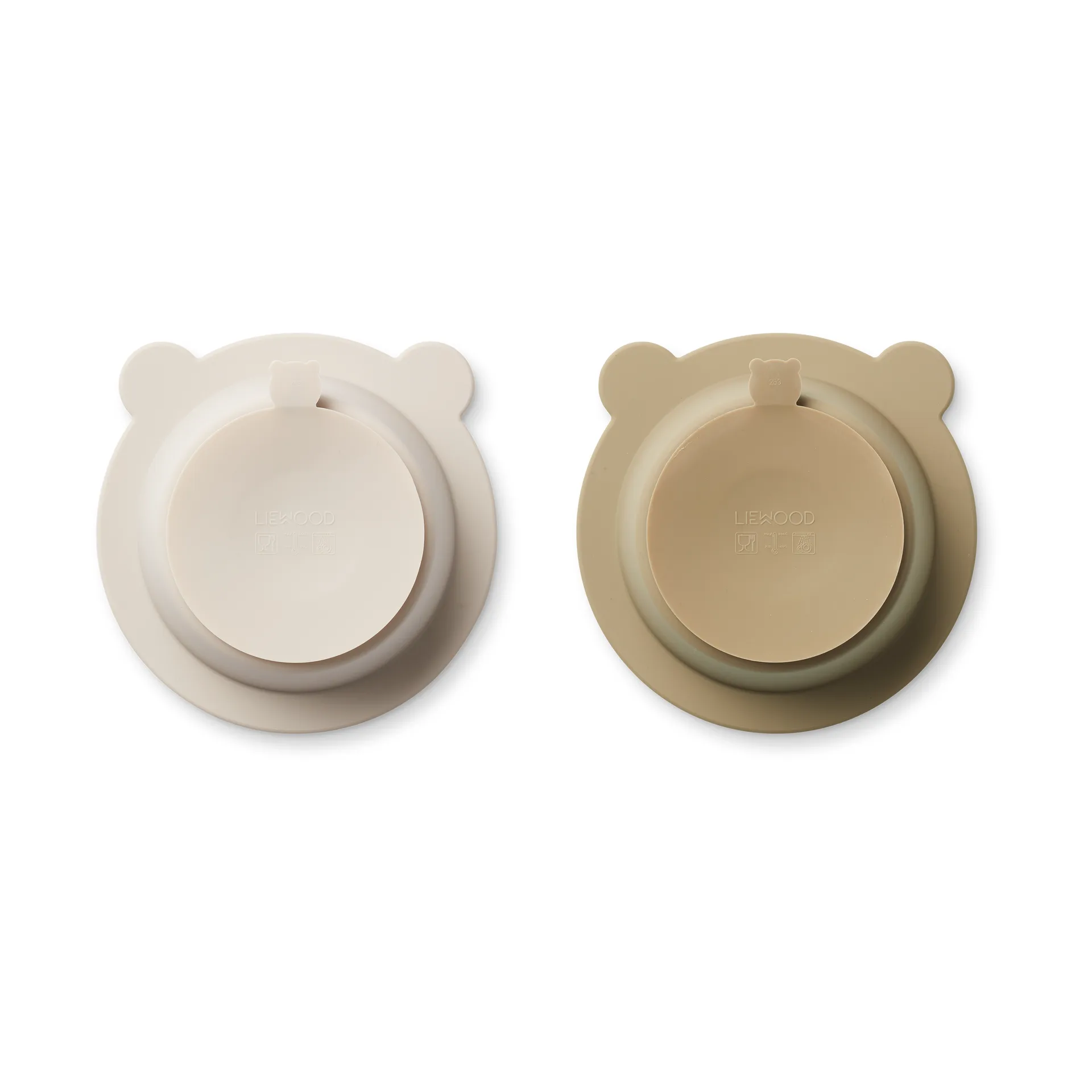 Peony skål med sugekop Ø16 cm 2 dele, Sandy-Oat Liewood