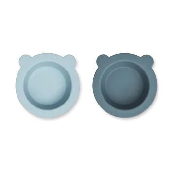 Peony skål med sugekop Ø16 cm 2 dele - Sea blue-Whale blue - Liewood