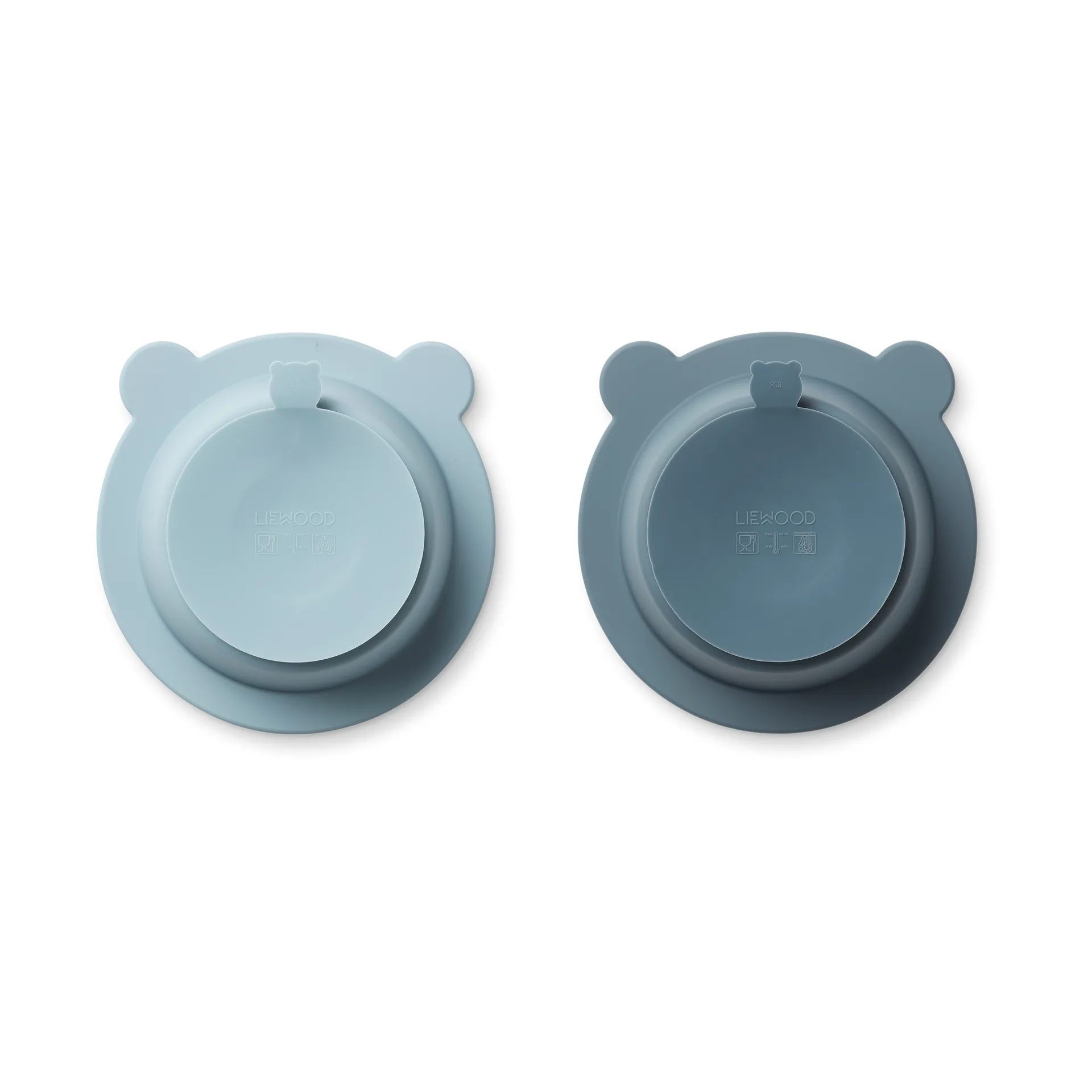 Peony skål med sugekop Ø16 cm 2 dele, Sea blue-Whale blue Liewood
