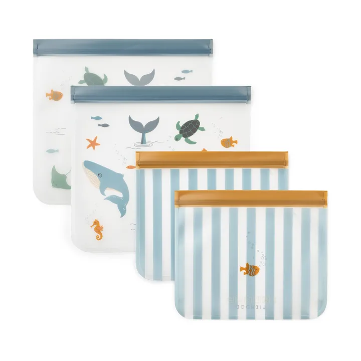 Rebus genbrugspose 4 dele - Sea creature-sandy - Liewood