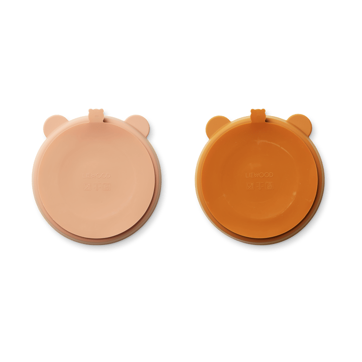 Stacy delt børnetallerken 2-pak, Mustard-tuscany rose mix Liewood