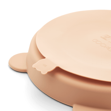 Stacy delt børnetallerken 2-pak - Mustard-tuscany rose mix - Liewood