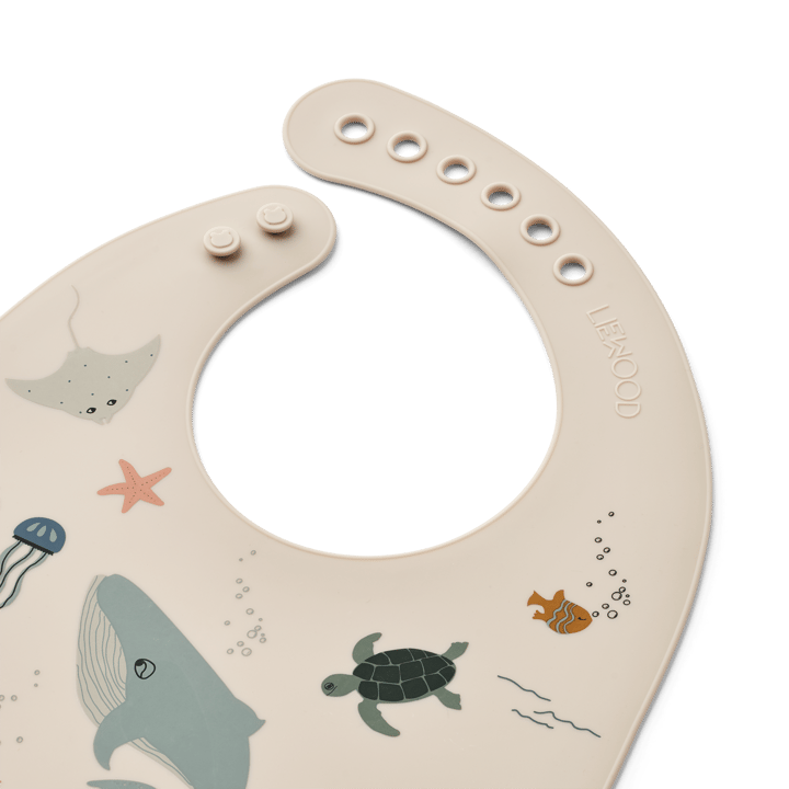 Tilda hagesmæk silikone 2-pak, Sea creature-Sandy Liewood