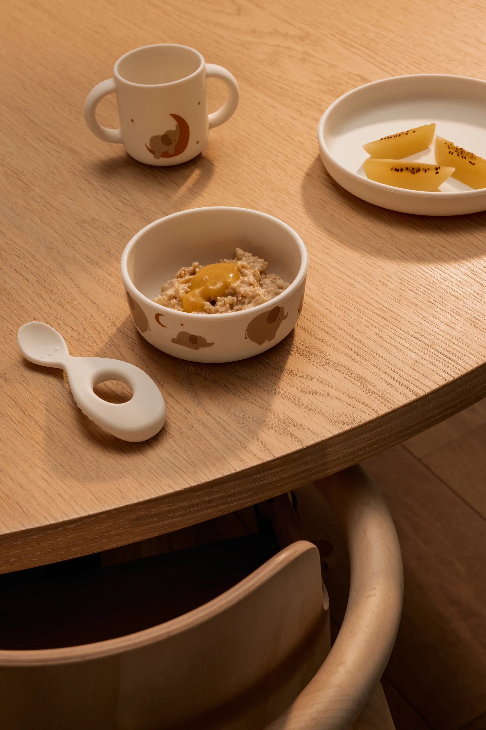 Vivi printed servicesæt 4 dele, Elephant-Creme de la creme Liewood