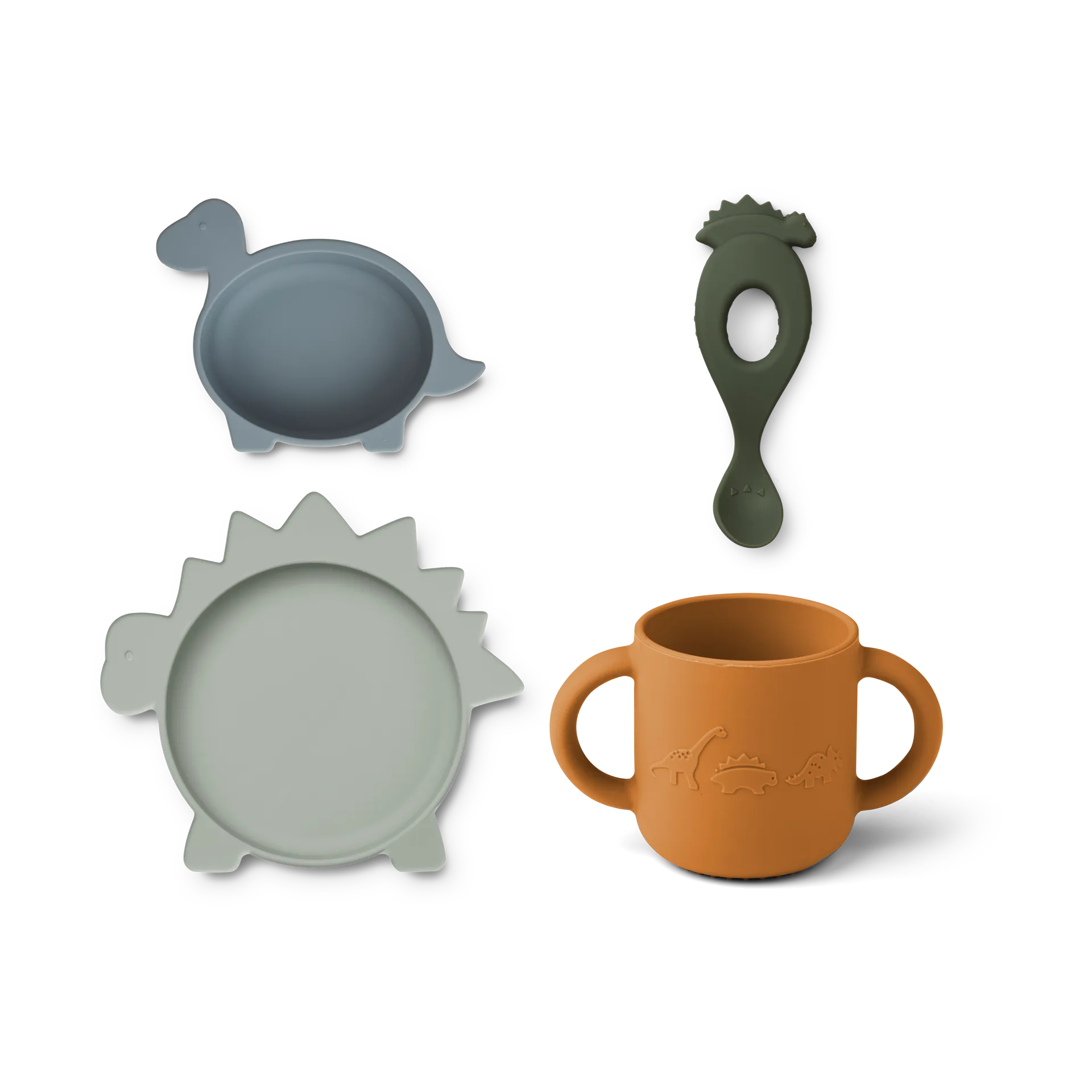 Vivi servicesæt silikone 4 dele, Dino blue multi mix Liewood