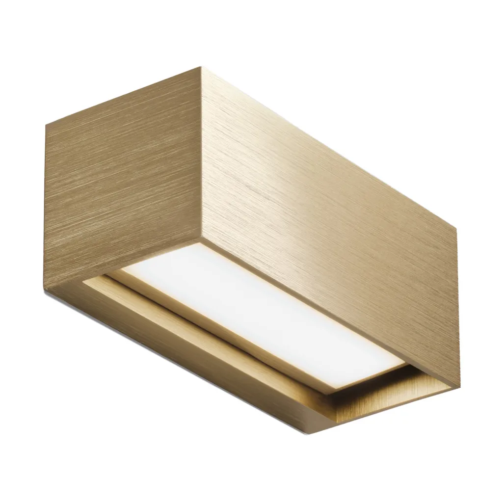 Linea W1 væglampe switch tune, Brass 7x15 cm Light-Point