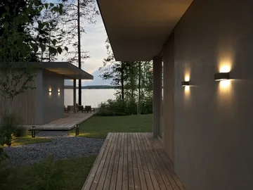 Linea W2 væglampe switch tune - Black, 7x30 cm - Light-Point