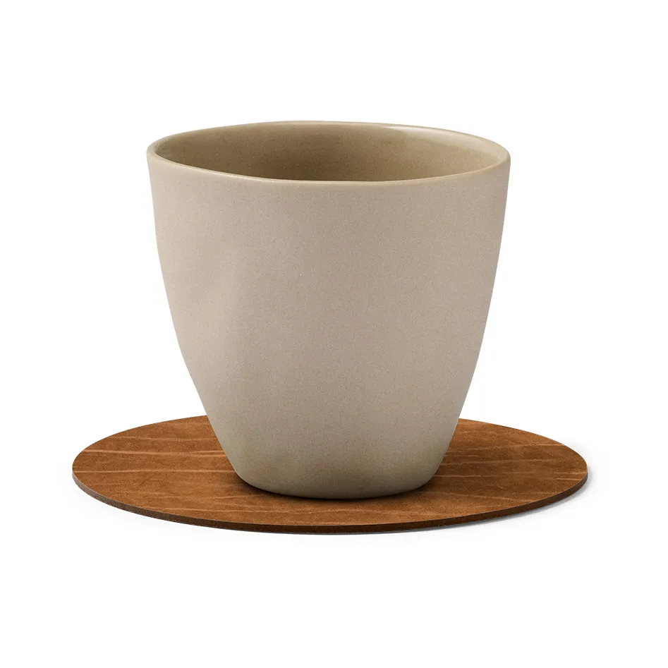 Buffalo vendbar glasbrik, cirkel 1 stk., sort-natur LIND DNA