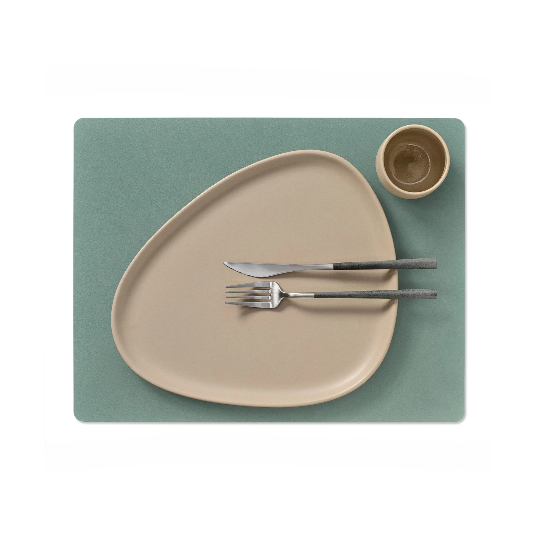 Cloud-Nupo vendbar dækkeserviet, firkant 1 stk., antracit-pastelgrøn LIND DNA