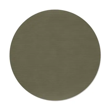 Corduroy dækkeserviet  - Army green, circle, L - LIND DNA