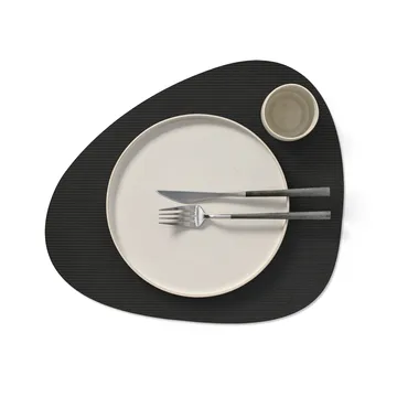 Corduroy dækkeserviet curve L - Black ink - LIND DNA