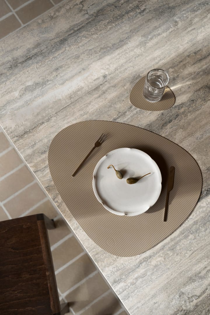 Corduroy dækkeserviet curve L, Clay Brown LIND DNA