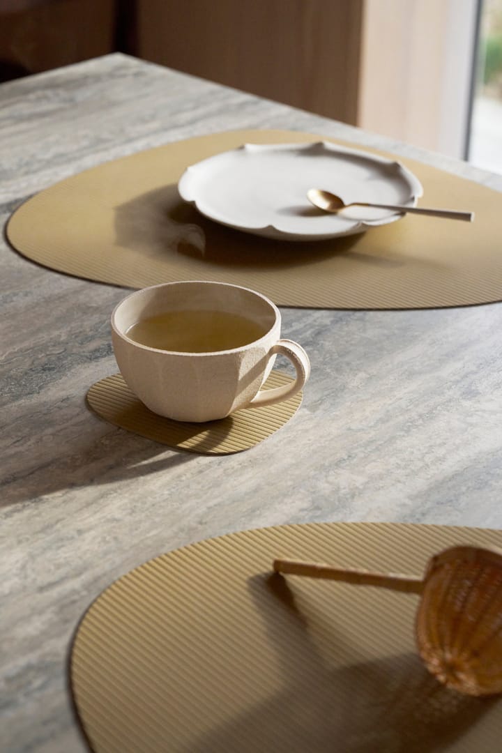 Corduroy dækkeserviet curve L, Khaki LIND DNA