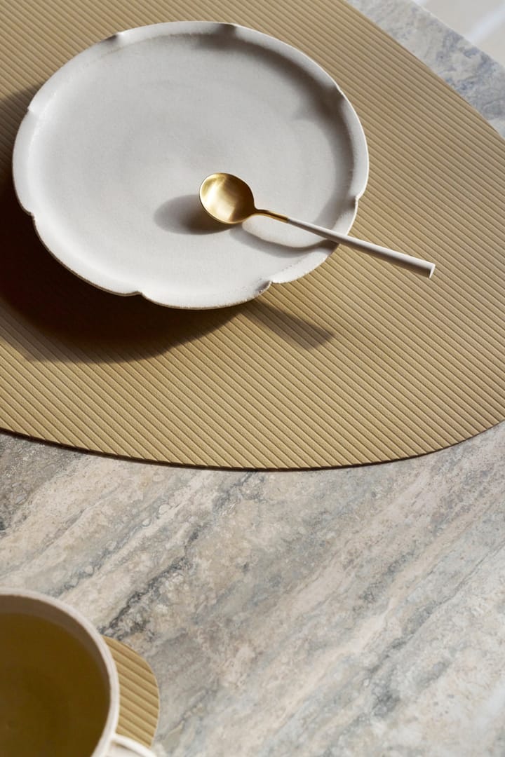 Corduroy dækkeserviet curve L, Lemon Sorbet LIND DNA