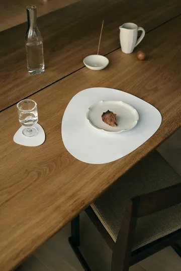 Corduroy dækkeserviet curve L - Pure white - LIND DNA