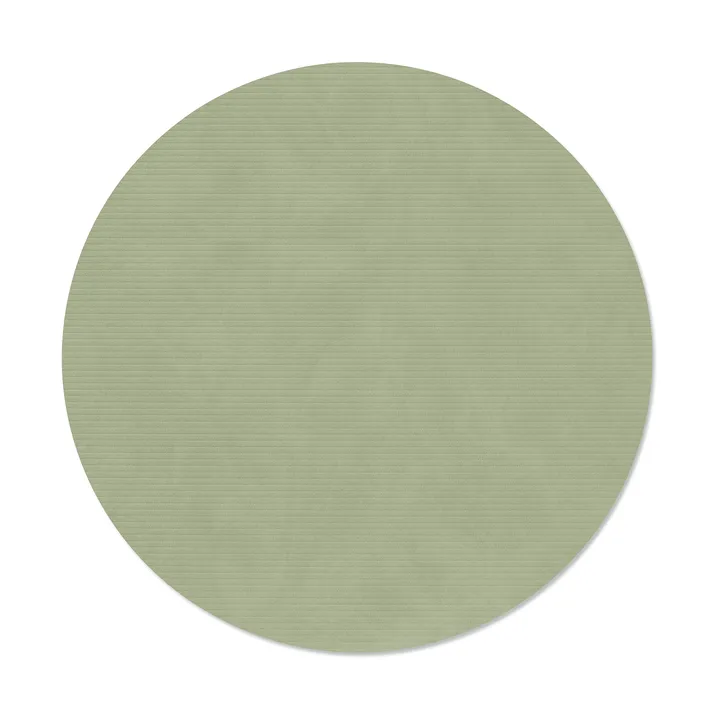 Corduroy dækkeserviet  - Olive green, circle, L - LIND DNA