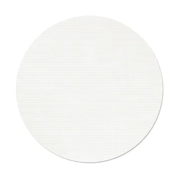 Corduroy dækkeserviet  - Pure white, circle, L - LIND DNA