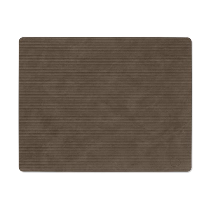 Corduroy dækkeserviet square L - Caviar - LIND DNA