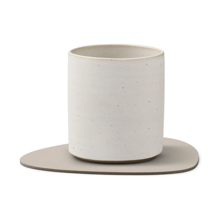 Corduroy glasunderlag curve, Oyster White LIND DNA