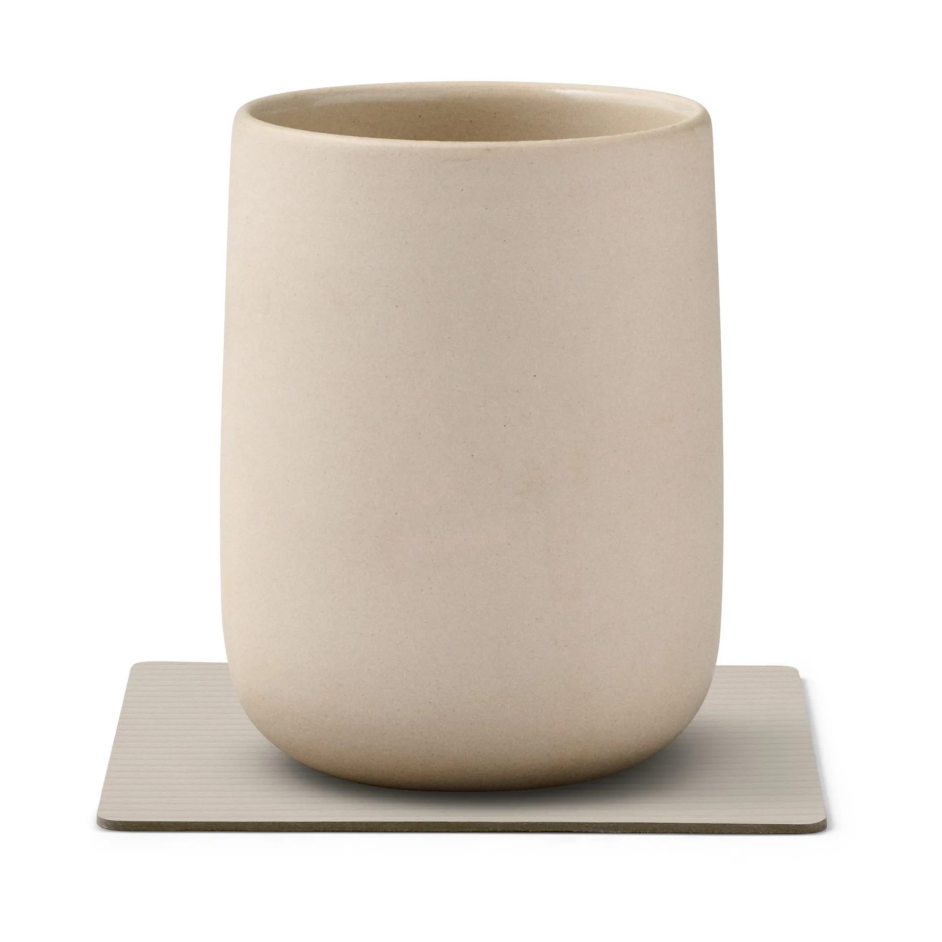 Corduroy glasunderlag square, Oyster White LIND DNA