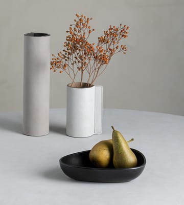 Curve Stoneware dyb tallerken 19x22 cm - Black - LIND DNA